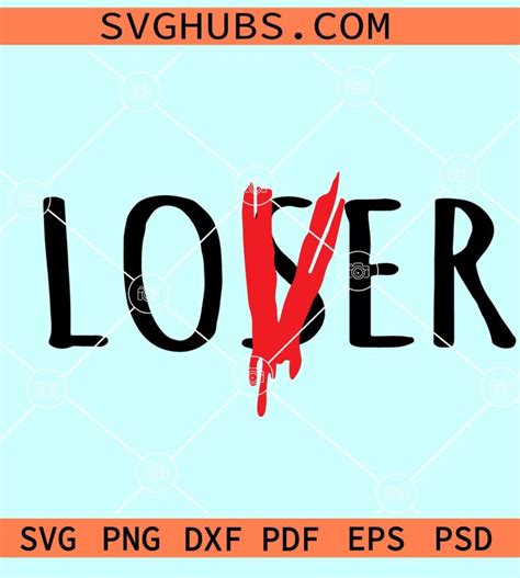 Lover Loser SVG, Lover club svg, Horror Loser SVG, Loser Lover SVG PNG