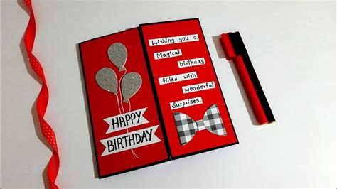 How To Make Beautiful Birthday Card Handmade Birthday Card Idea Tutorial YouTube