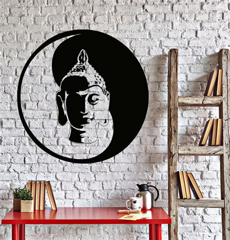 Vinyl Wall Decal Buddha Meditation Yin Yang Zen Buddhism Tao Stickers