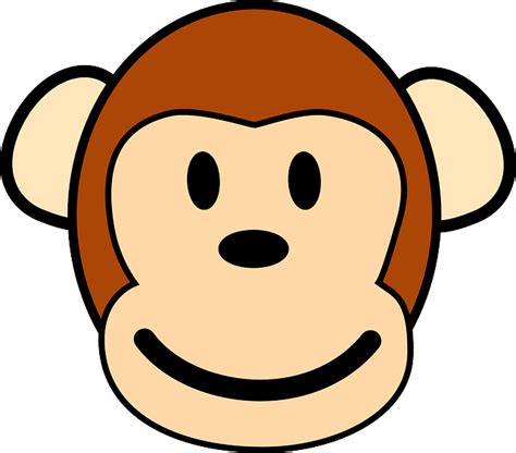 Free Vector Graphic Monkey Face Happy Head Ape Free Image On