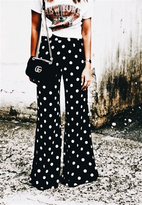 Polka Dots Wide Leg Trousers My Mom Has These Pants And They Are