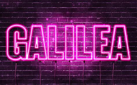 Download Wallpapers Galilea 4k Wallpapers With Names Female Names Galilea Name Purple Neon