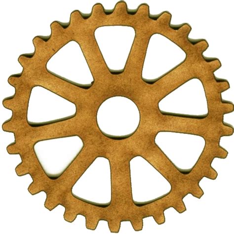 Wooden Cog Shape Style 2 For Altered Art And Craft Projects