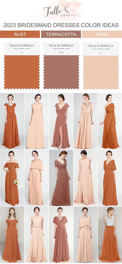Rust Terracotta Rose Bridesmaid Dresses 2023 In 2023 Bridesmaid Dresses Boho Custom