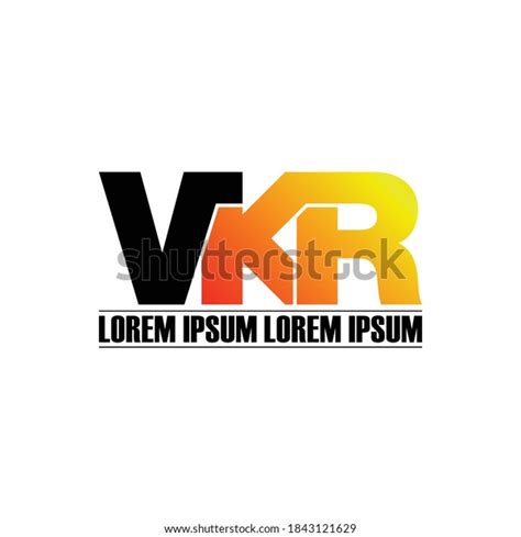 Vkr Letter Monogram Logo Design Vector Stock Vector Royalty Free