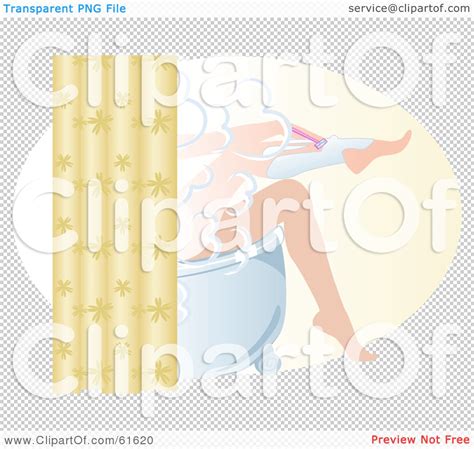 Royalty Free Rf Clipart Illustration Of A Woman Shaving Her Legs With