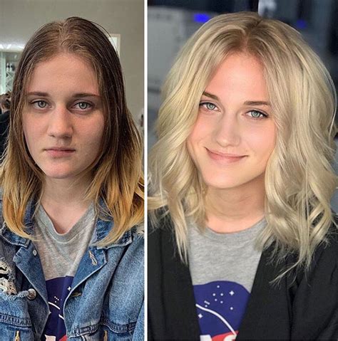 30 Photos Show How People Look Before And After Their Hair Transformation Bored Panda