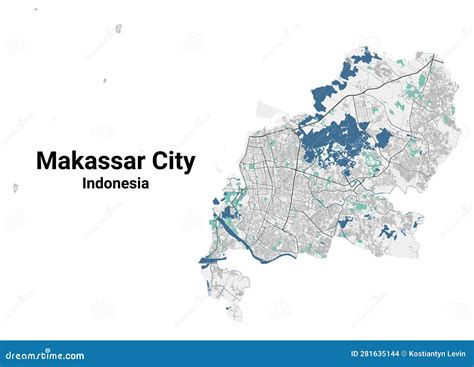 Makassar Map Detailed Map Of Makassar City Administrative Area