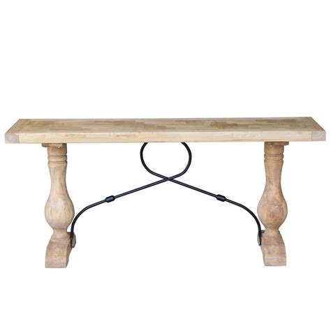 Sausalito Rustic French Farmhouse Style Console Table Franklin Hobart