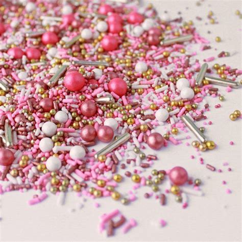 Vintage Rose Gold Sprinkle Mix Pink Gold Sprinkles Cake Sprinkles