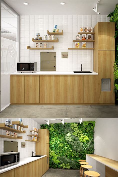 Small Office Pantry With Greeneries Concept Office Pantry Office