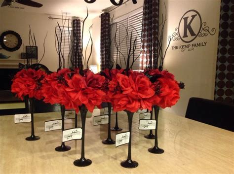 The pillow measures 9 square. DIY Black and red wedding centerpieces. Can of spray paint ...