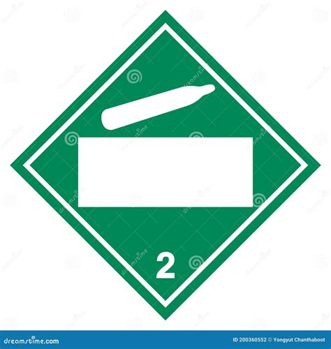Class 2 Blank Non Flammable Gas Symbol Sign Vector Illustration