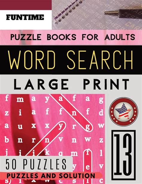 Word Search Puzzle Books for Adults Large Print: FunTime Activity Brain