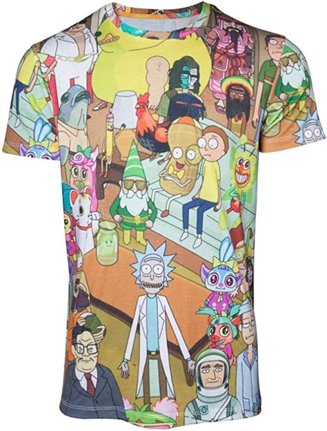 Rick And Morty All Over T Shirt Original Merchandise 100