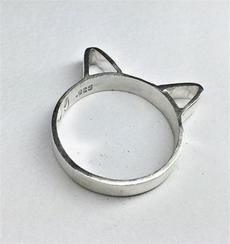 Sterling Silver Cat Ears Ring Etsy New Zealand Sterling Silver Cat