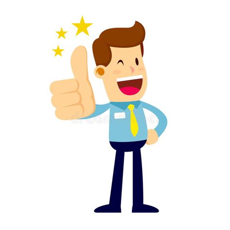 Businessman Smiling And Doing Thumbs Up Hand Sign Stock Vector