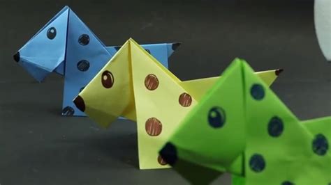 How To Make A Paper Origami Dog Easy Crafts Origami For Kids