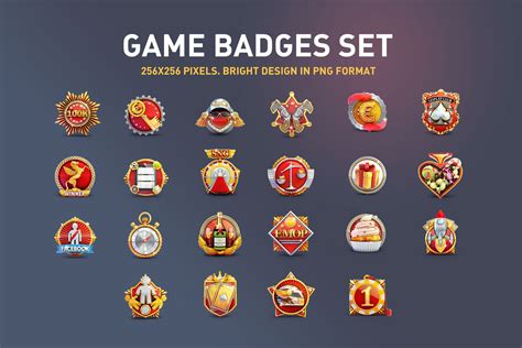 Game Badges Set Icons Creative Market