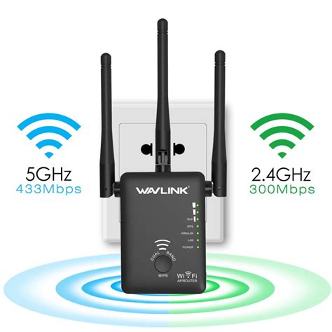 Wavlink Ac750 Dual Band Wifi Range Extender Universal Wireless Signal