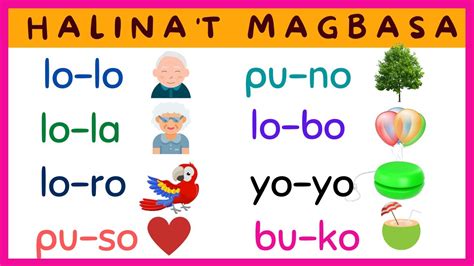 I Download Pagsasanay Bumasa Ng Dalawang Pantig Part Hakbang Sa Pagbasa Preschool Grade
