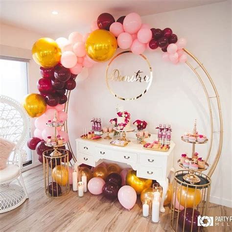 Lista 99 Foto Decoracion De 15 Años Con Globos Y Flores Mirada Tensa