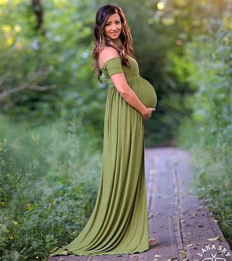 2017 Maternity Photography Props Fancy Maternity Dresses Pregnant Clothes Maxi Stretch Cotton