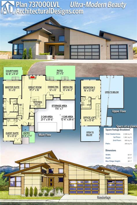 Plan 737000lvl Ultra Modern Beauty Architectural Design House Plans