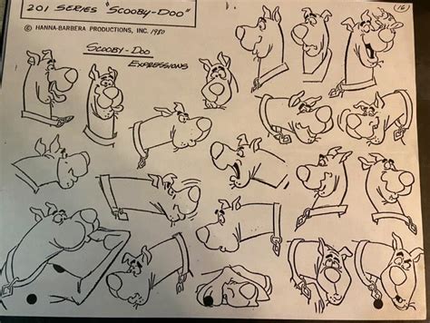 Scooby Doo 201 Series Scooby Doo Expressions Model Sheet Art