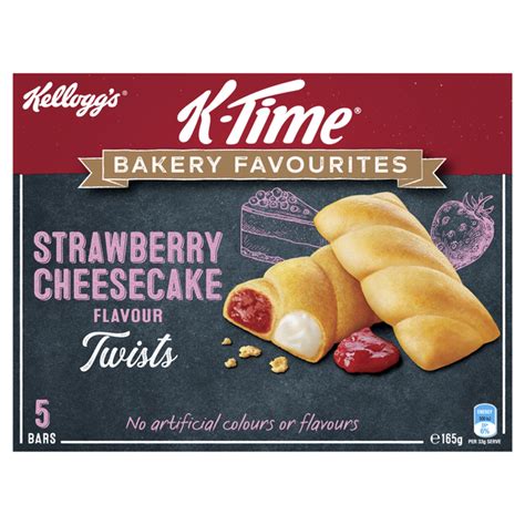 Buy Kellogg S K Time Bakery Favourites Strawberry Cheesecake Flavour Snack Bars 5 Pack 165g Coles