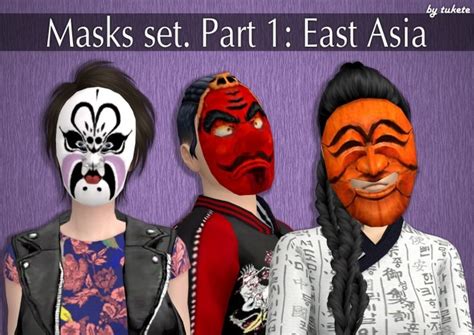 Masks Set Part 1 East Asia At Tukete Sims 4 Updates