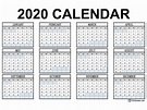 Free Printable 2020 Calendar | 123Calendars.com