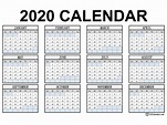Free Printable 2020 Calendar | 123Calendars.com