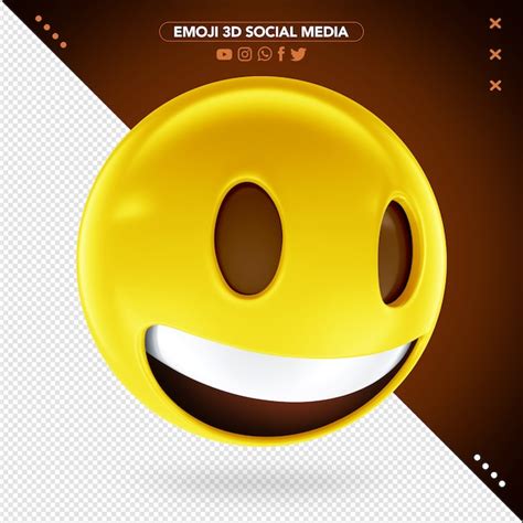 Premium Psd 3d Emoji Very Happy Smile