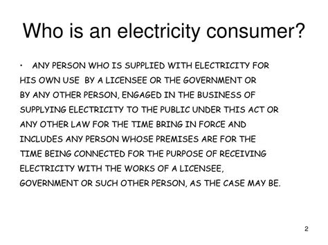 Ppt Electricity Consumer Rights And Priveleges And Duties And