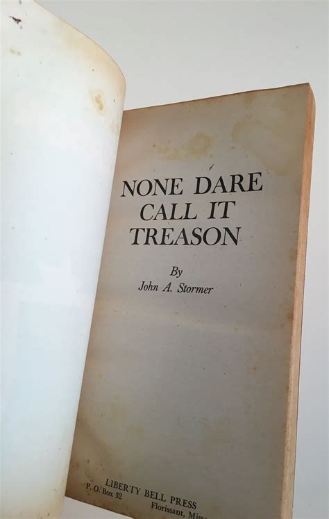 None Dare Call It Treason By John Stormer Pb Paperback Vintage Etsy