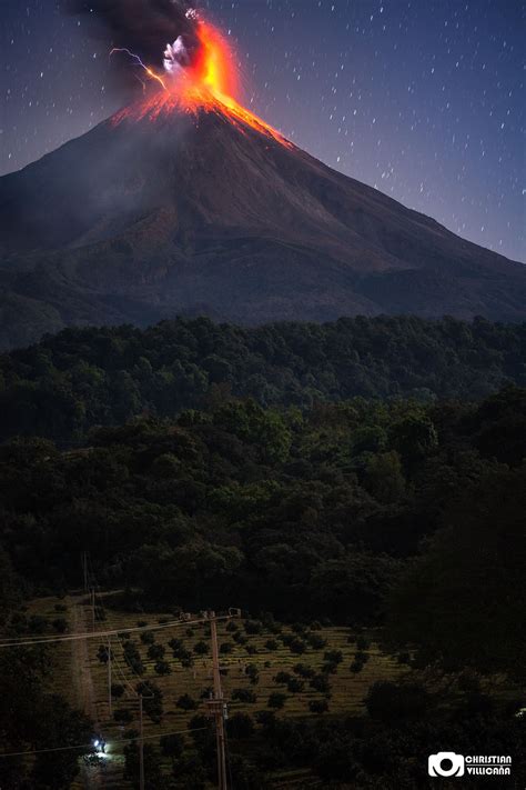 Volcán De Colima México Volcanic Lightning Lightning Photos