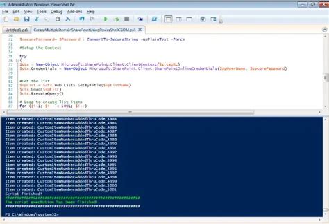 Fastest Way To Create Multiple Items In A List Using Powershell Csom