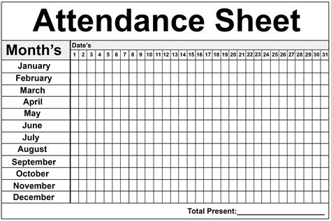 2019 Employee Attendance Calendar Printable Free Example Of Excuse