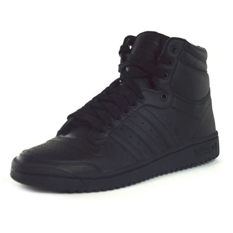 Adidas Originals Hi Top Ten Shoes Men All Black Sneakers High Top