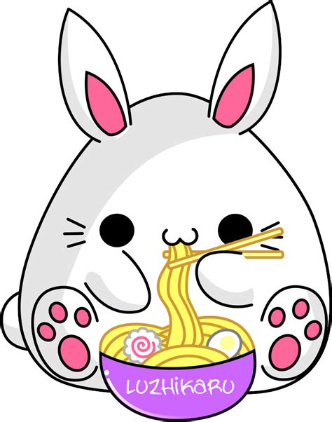 Bunny Eat Ramen Animation By Luzhikaru Kawaii Anime Griffonnages