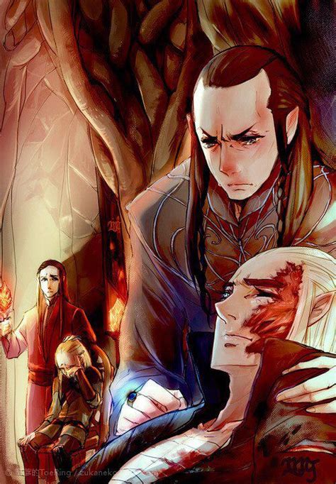 Thranduil Being Saved By Elrond Poor Crying Legolas In The Back Is