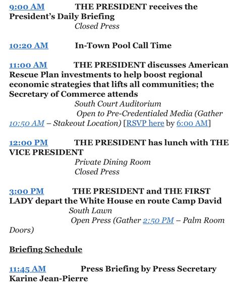 Daniel Dale On Twitter Heres Bidens Public Schedule For Today