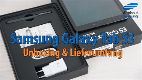 Samsung Galaxy Tab S3 Unboxing Lieferumfang Und Einrichtung Deutsch 4k