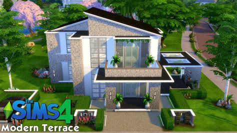 The Sims 4 Speed Build Modern Terrace Youtube