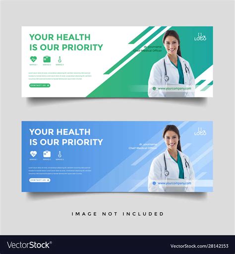 Healthcare Medical Banner Promotion Template Vector Image