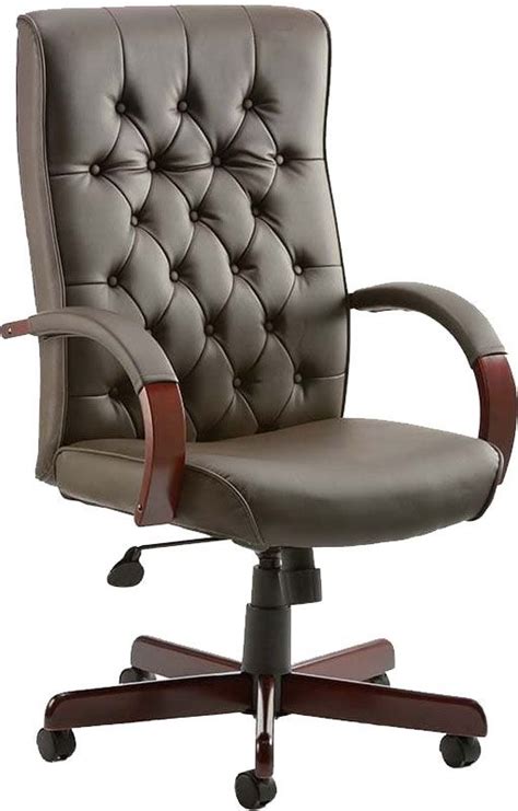 Traditional Button Back Bonded Leather Executive Chairs Executive