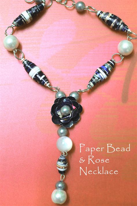 Paper Bead Rose Necklace Diy Sayuri