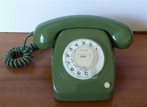 green dial phone | Vintage Retro Green Telecom Rotary Dial 