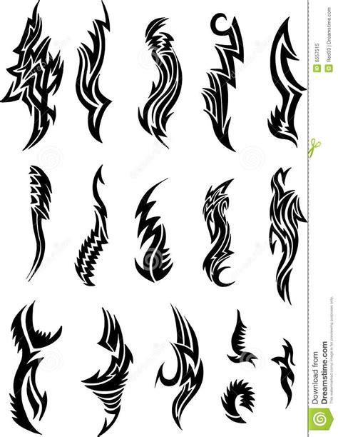 Illustration About Tribal Tattoo Set Vector Illustration Illustration